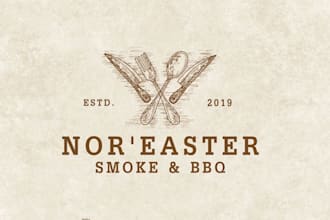 design a food, BBQ, grill and restaurant logo