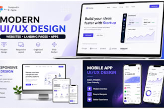 design a modern website UI in figma