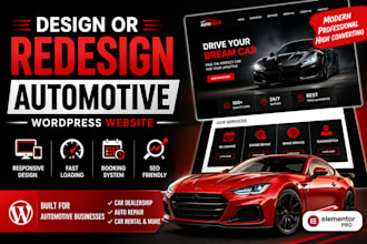 design or redesign automotive wordpress website