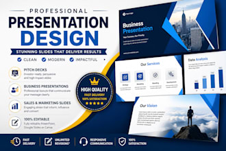 design professional power point, canva presentation, pitch deck slides