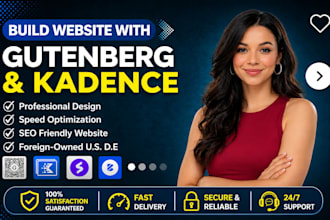 build wordpress website using gutenberg and kadence blocks
