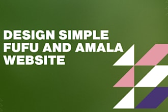 design fufu, ewedu and amala website for your business
