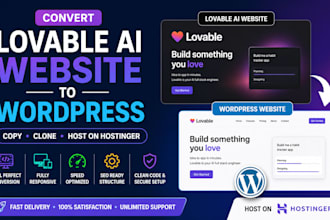convert lovable ai website to wordpress copy lovable ai clone lovable hostinger