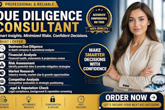 due diligence consultant, business analyst, and investment research expert