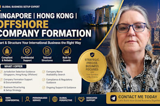help you form singapore, hong kong or offshore company