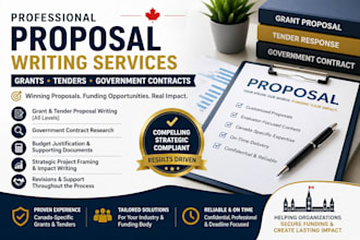 write canada tender rfp proposals and winning bid proposal government contract