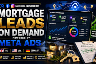 run meta ads to generate mortgage and home buyer leads in UK, US and germany