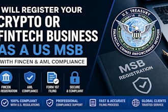 register your crypto or fintech business as a US msb with fincen and aml
