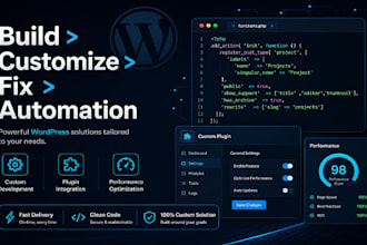 create or customize a wordpress plugin for any functionality