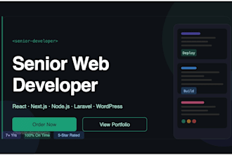 be your senior web developer, complete website from scratch