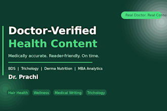 write medically accurate health and wellness articles