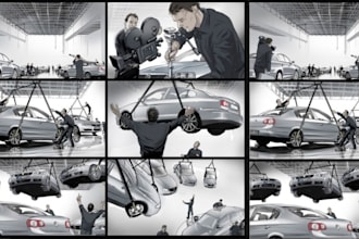 draw storyboard art frame film storyboard animation in 24hrs storyboard artist
