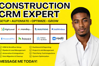 setup ghl monday buildtrend jobnimbus housecall pro houzz follow up roofr crm