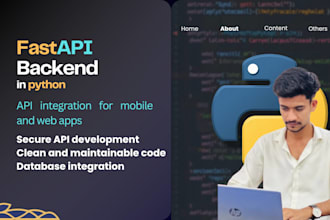 develop scalable python fastapi backend and fastapi rest api
