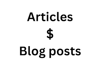 write articles and blog posts