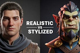 realistic 3d game character stylized 3d character model for unity unreal engine