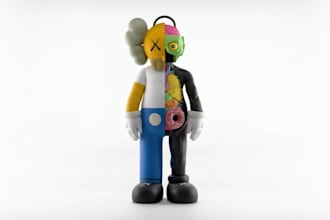 design custom vinyl style toy sculpt for print,collectible,cartoon sketch to stl