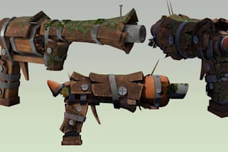 create stylized 3d props and game assets with pbr textures