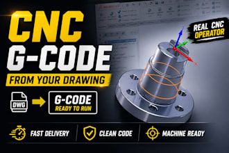 convert your drawing into cnc ready g code in 24h