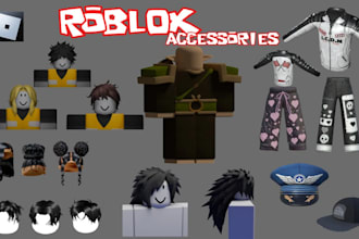 create custom roblox ugc hair, 3d furry roblox clothing model ugc