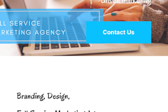 create a website landing page for your business or personal brand