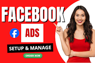 setup and manage facebook ads advertising marketing campaign