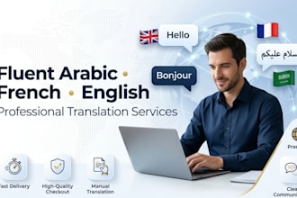 translate from english to french to arabic