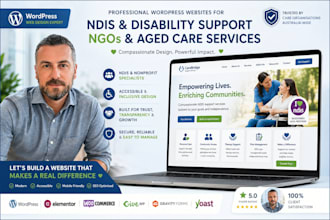 build customize wordpress ngo ndis provider disability support donation website