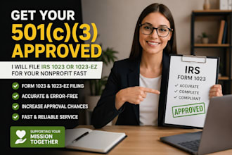 file irs 1023 or 1023 ez for 501c3 nonprofit approval fast