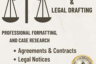 provide professional legal research and legal drafting services
