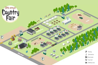 do professional vector map design, site plan tracing and custom maps