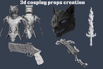 sculpt custom 3d cosplay props 3d printing props cosplay armor and accessories