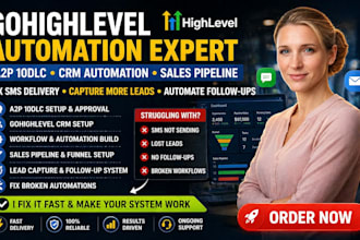 setup gohighlevel a2p 10dlc CRM automation sales pipeline