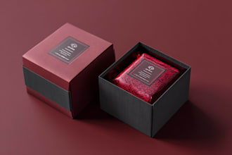 create modern product packaging design with dieline