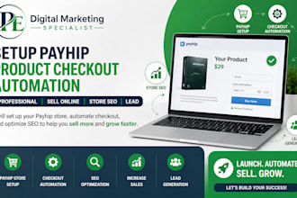 setup payhip product checkout automation professional sell online store seo lead