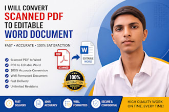 type and convert scanned PDF to editable word file
