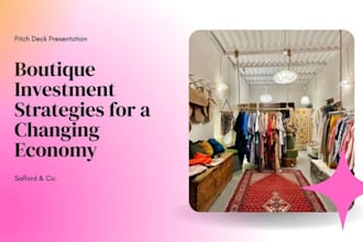 design a retail store pitch deck mall kiosk investor deck and local brand deck