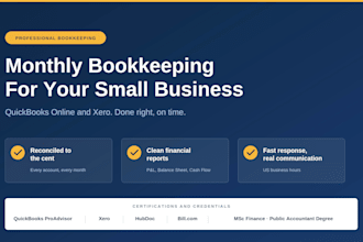 be your monthly bookkeeper in quickbooks or xero