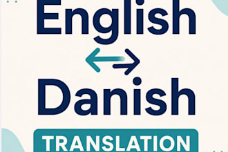 translate danish to english or english to danish fast and manually