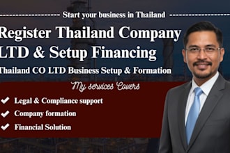 register thai company ltd and setup financing for thailand co ltd business