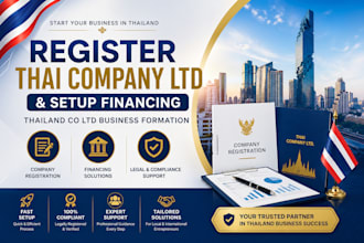 register thai company ltd and setup financing for thailand co ltd business