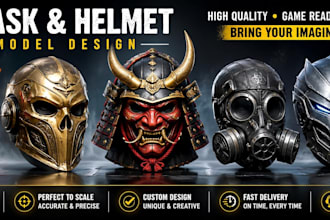 sculpt 3d mask cosplay model helmet model armor props for 3d printing stl file