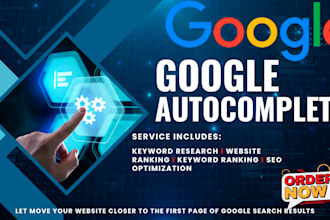 do google autocomplete keyword research SEO optimization website rank first page