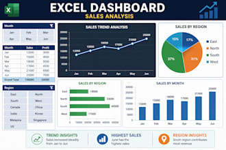 create a professional dashboard in excel, power bi or python