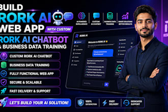 build rork ai web app with custom rork ai chatbot and business data training