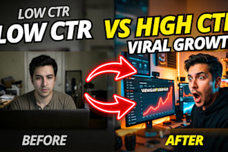 create high CTR youtube thumbnails with catchy titles and video ideas
