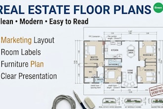 create real estate listing floor plan for property marketing and sales