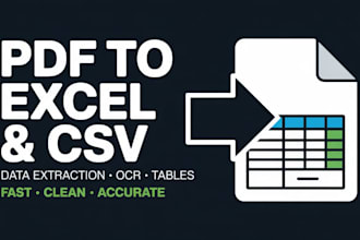 extract data from PDF to excel or CSV