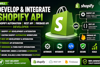 develop integrate shopify api shopify automation rest api firebase api developer