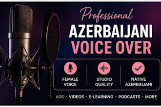 record a professional female voice over in azerbaijani